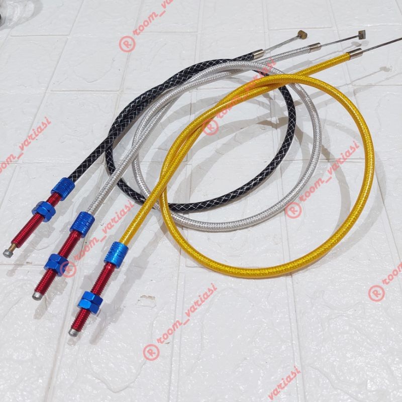 D9 Racing KABEL KOPLING SERAT CARBON / KABEL TALI KOPLING THAILAND NINJA R NINJA RR VIXION SATRIA FU