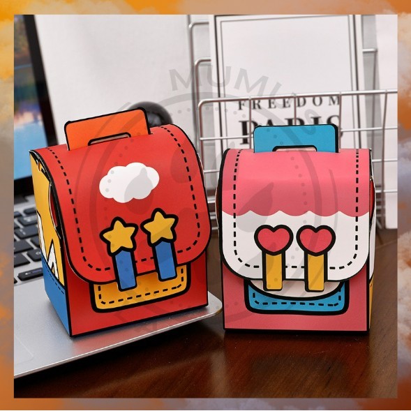

MUMUSLAND PLASTIK BINGKISAN STANDING POUCH MOTIF TAS RANSEL GOODIE BAG 3D COOKIE CANDY SNACK S-PO030