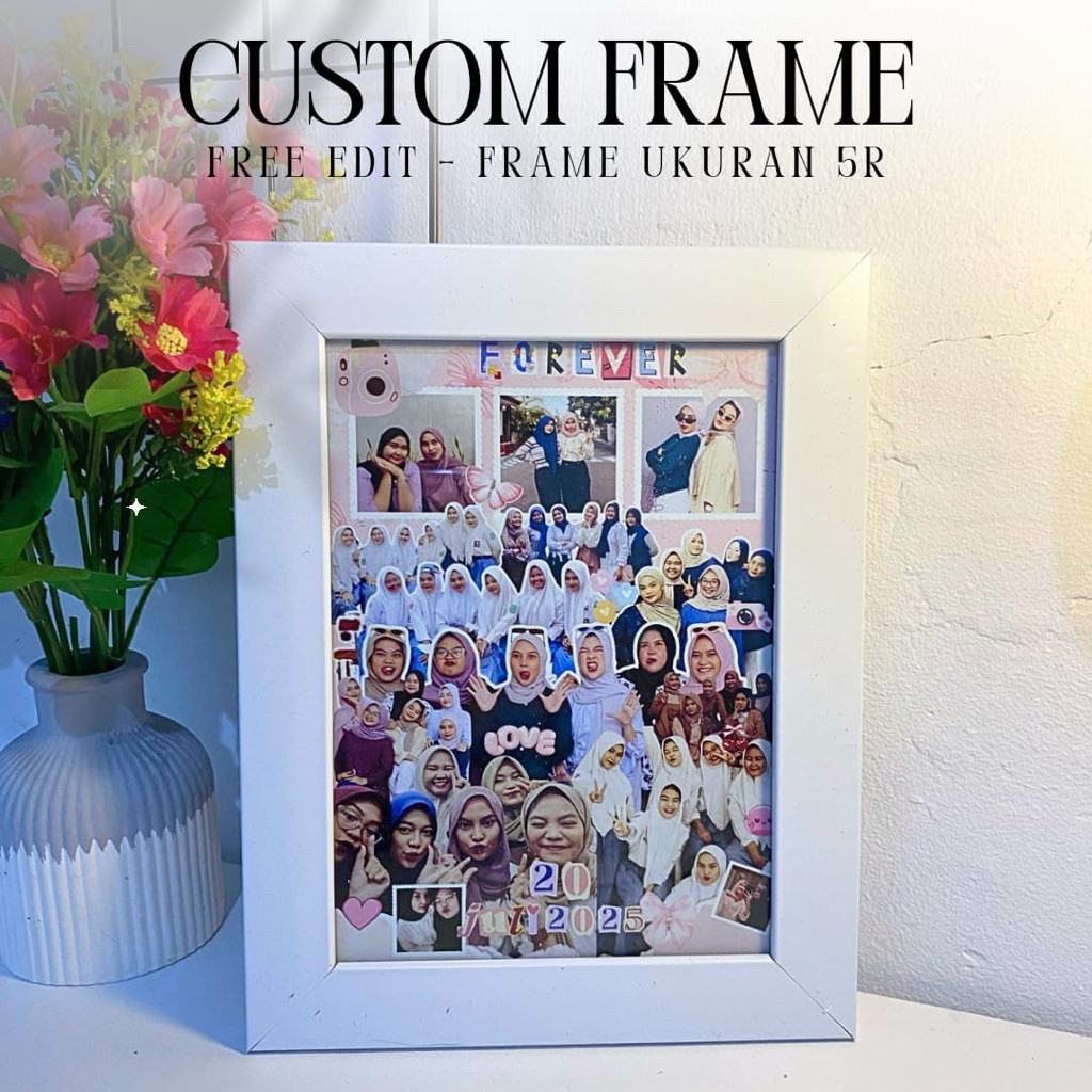SAYGIFT Scrapframe 2D size 5R dan TIDAK TIMBUL hadiah kado Pacar, kado Guru/sahabat, kado teman, bin