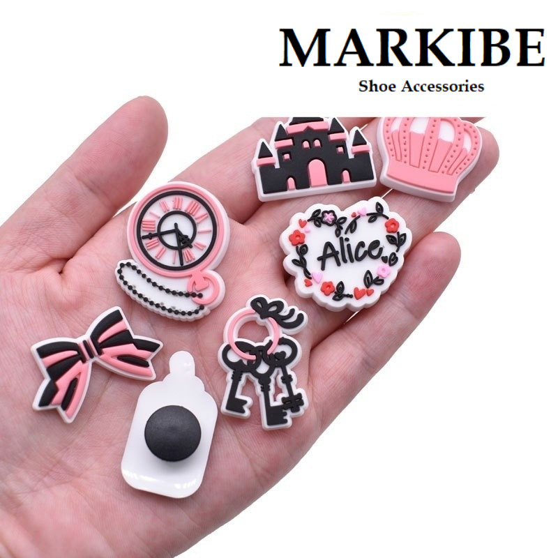 Jibb  407 Pin Sandal Alice in Wonderland Aksesoris Hiasan Sendal Sepatu Lubang Kodok Baim Charms MAR