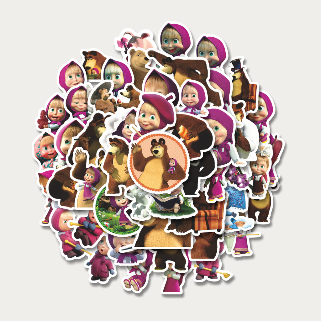

Sticker Pack Stiker Kartun Series Masha And The Bear V2 | Sticker TUMBLR | Stiker LAPTOP KOPER HELM