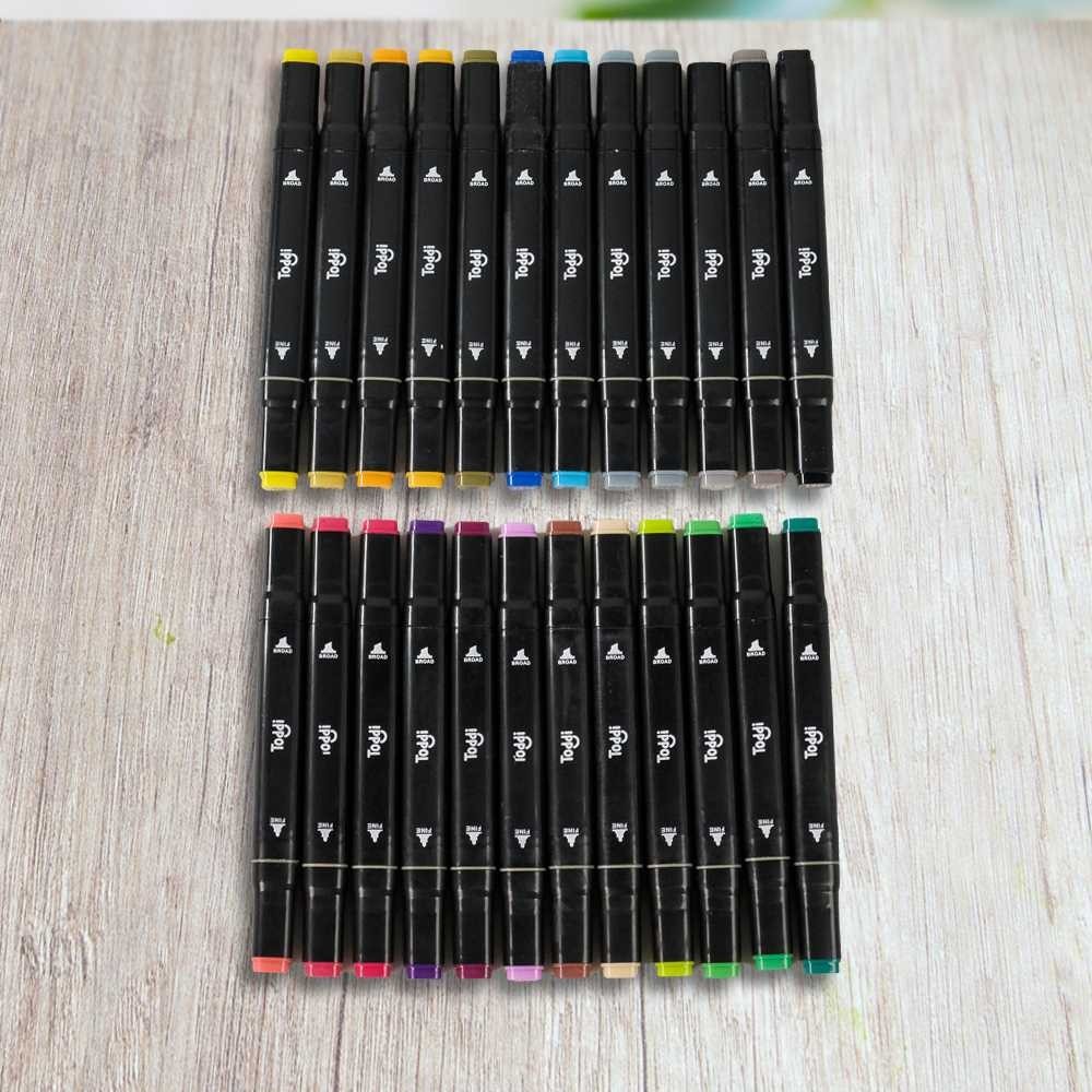 

ANDEASTR Toddi Spidol Dual Side Fine Art Marker Brush Double Tip 1.0mm 6.0mm - CY-006