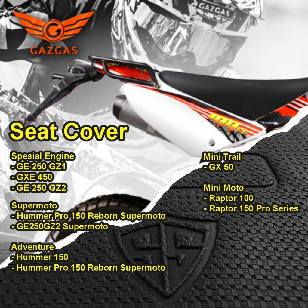 OXT.SHOP Sarung Cover Jok Trail Waterprof GAZGAS Anti Rembes Busa Tinggi dan Busa Standar Satriasaka