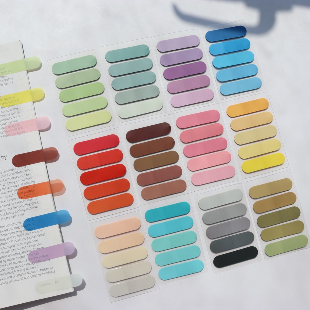 

100 Sheets Transparent Sticky Notes Self-Adhesive BookMarker Annotation Reading Book Clear Tab Kawaii Cute Stationery