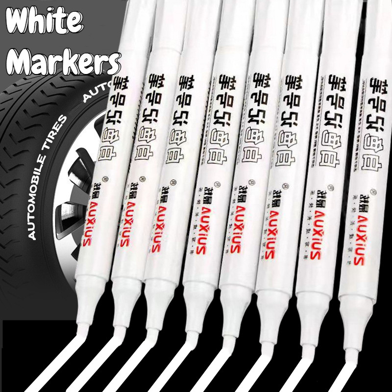

1/3/5pcs Permanent Oily White Marker Pen Waterproof Tire Painting Graffiti Environmental Gel Pen Notebook Drawing Supplies