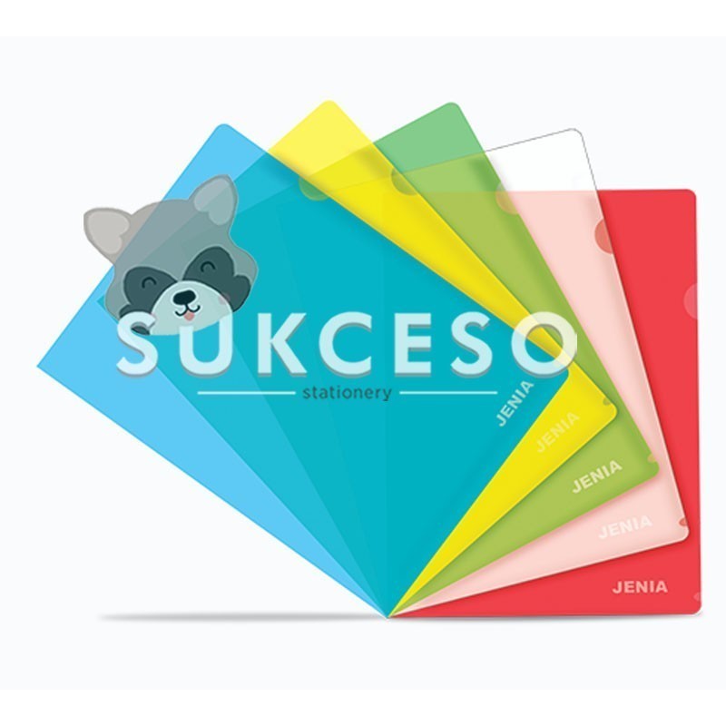 

PER PAK ISI 12 PCS Jenia Map L F4 Folio / Clear Sleeve Plastik Bening Transparan