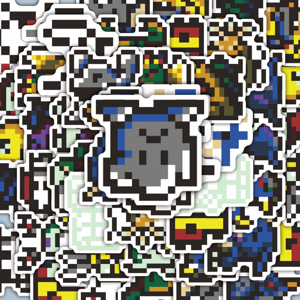 

100PCS Lucu Stiker Pixel Digimon V13 Stiker Aesthetic Stiker Anti Air Stikers Berperekat Waterproof sticker decal buat Motor Helm Buku Journal Koper Casing HP Laptop Botol Minum Hadiah anak