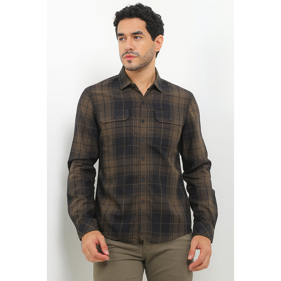 Cardinal Kemeja Lengan Panjang Slim Fit Pria Big Size C2264N03A