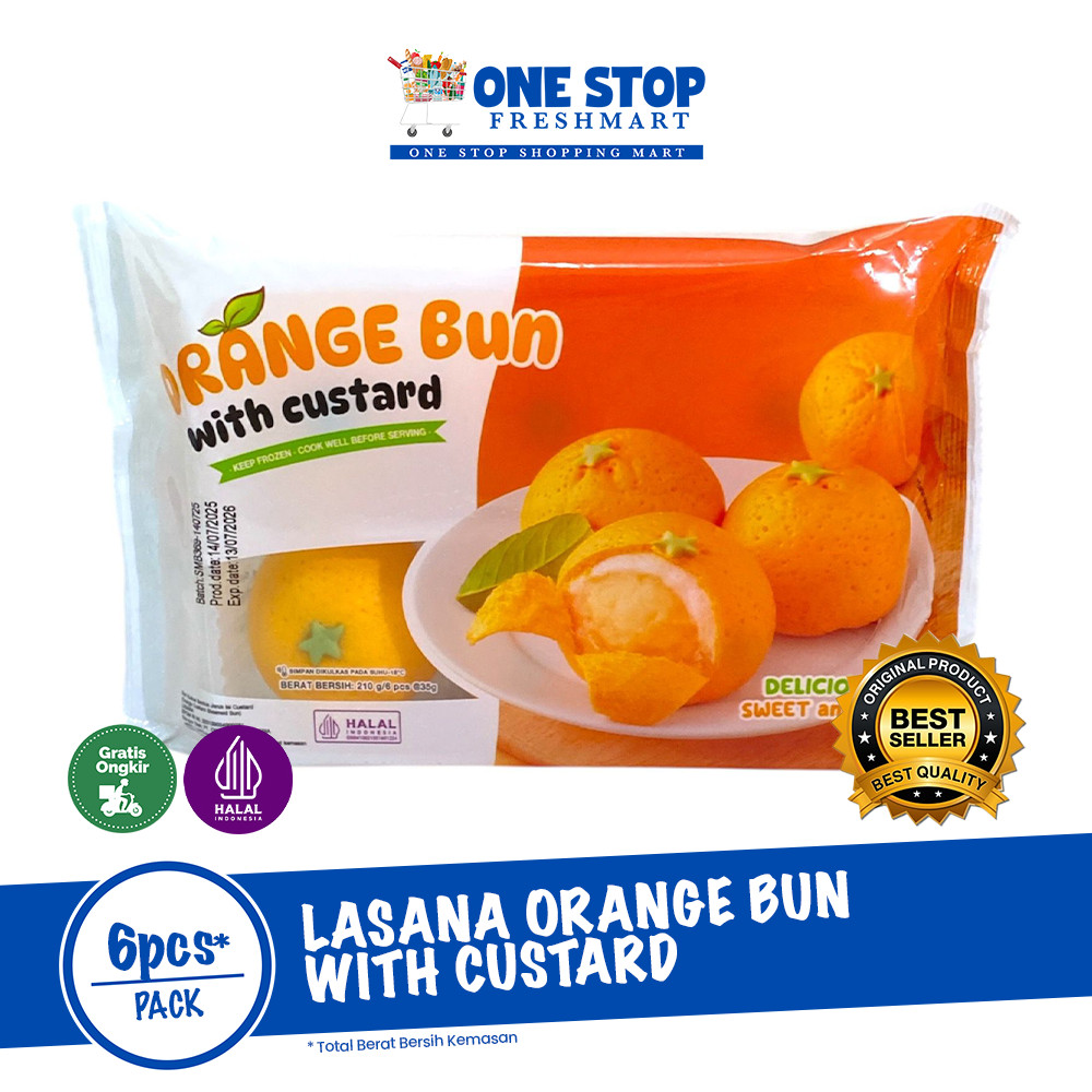 

LASANA ORANGE BUN WITH CUSTARD ISI 6PCS