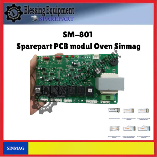 SM-801 Gas Deck Oven Sinmag Sparepart PCB modul SM 801 Sinmag