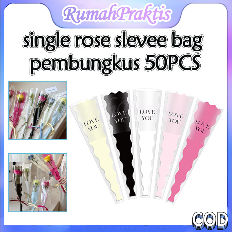 

kantong bunga single transparent /kantong bunga rose single/plastik rose cellophane /plastik bunga wisuda/