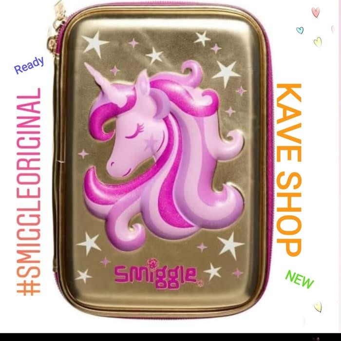 

SMIGGLE Pencil Case Hartop Unicorn Gold - Girl - double up hey