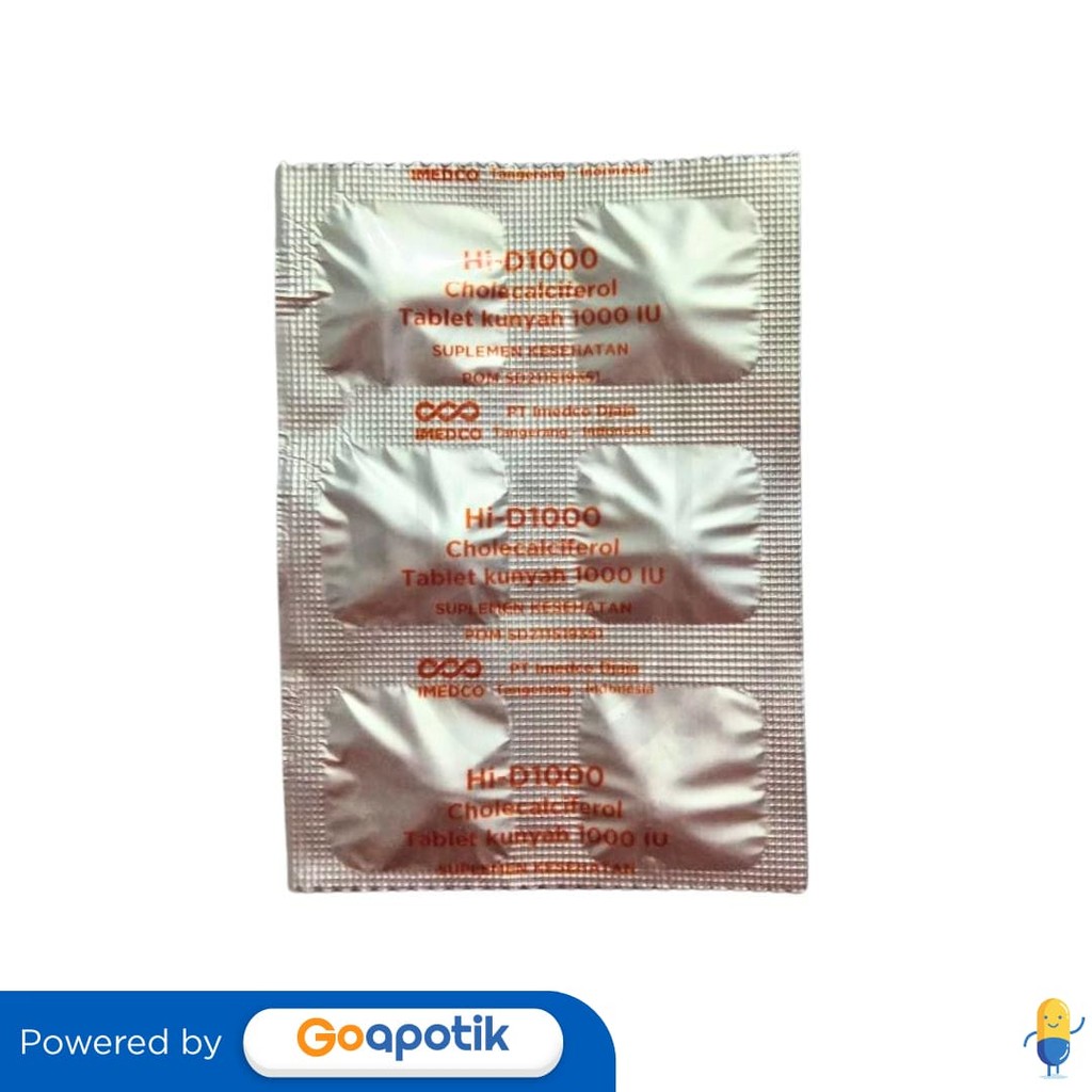 Hi-D 1000 Iu Strip 6 Tablet