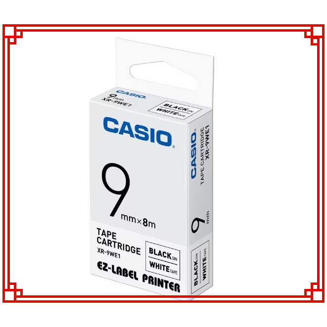 

Casio XR-9 mm WHITE Label Tape – Lebar 9 mm, Panjang 8 m, Putih dengan Tulisan Hitam Jelas