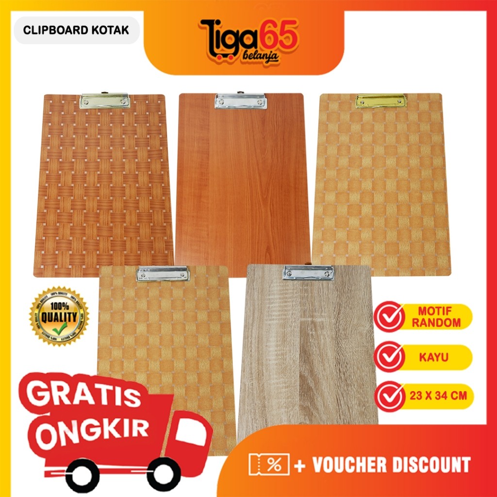 

Clip Board Kotak / Papan Jalan / Papan Ujian