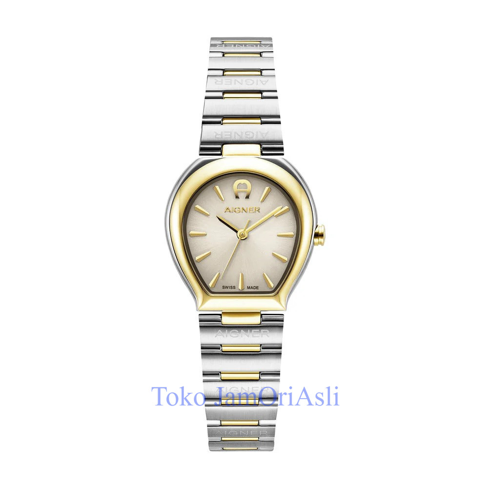 Promo Original  Jam Tangan Wanita Aigner AGW.283001 Women Genova Two Tone Watch Swiss Made Garansi R