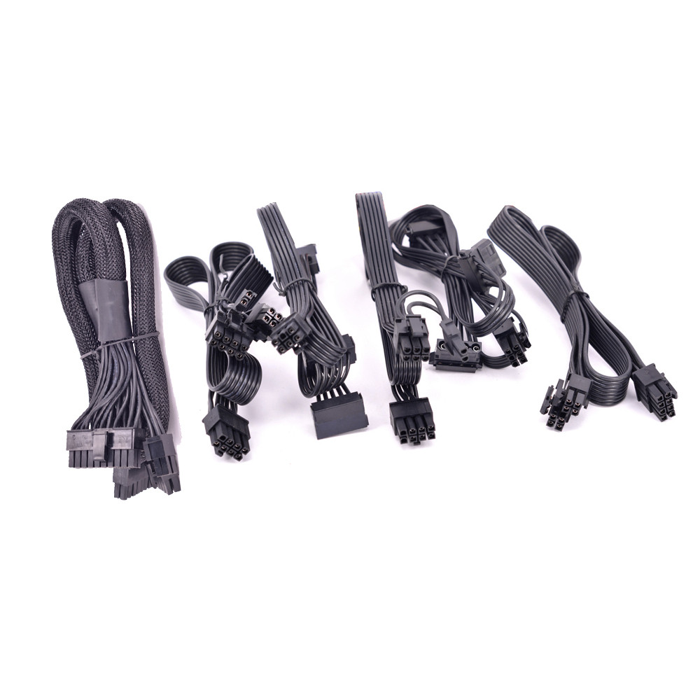 PCIe 6Pin to 3 IDE SATA Cable GPU 8Pin to 2 Port 6+2pin CPU 4+4P 24Pin for CORSAIR RM1000 RM850 RM75