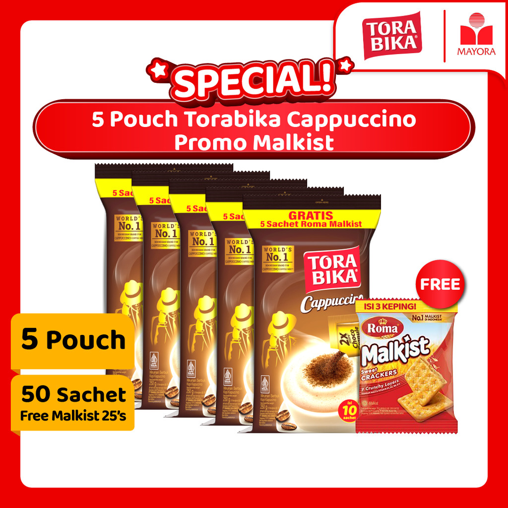 

Paket 5 Pouch Kopi Torabika Cappuccino Promo Malkist