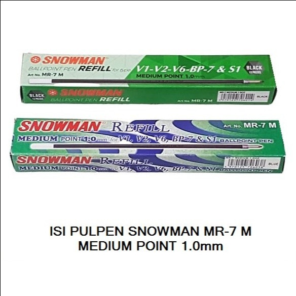

Refill Pulpen Snowman MR-7 M MEDIUM V1, V2, V6, BP-7, S1 - Isi Pulpen Snowman 1.0mm