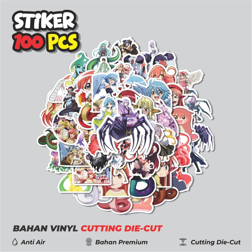 

Terbaru! 50 pcs Stiker Anime Series Monster Musume Karakter V1 Dekorasi Lucu Kreatif untuk Notebook, Skateboard, HP
