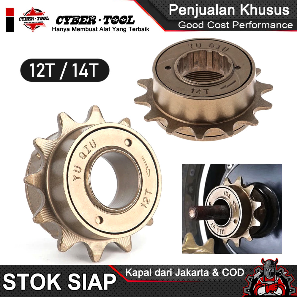 Freewheel Sepeda 12T/14T Gear Belakang Single Speed untuk BMX, Fixie, CTB, Sepeda Anak