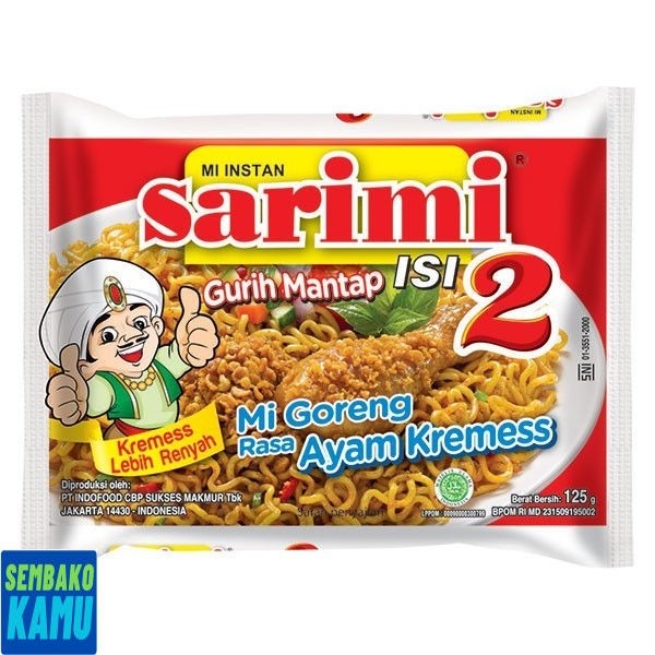 

Sarimi Mie Dua Goreng Ayam Kremess 125 gr