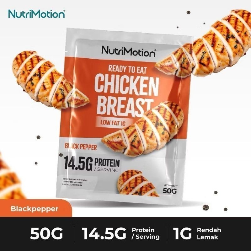 

[1 PCS] NutriMotion Ready To Eat Chicken Breast Combo (50g) - Black Pepper - High Protein & Low Fat