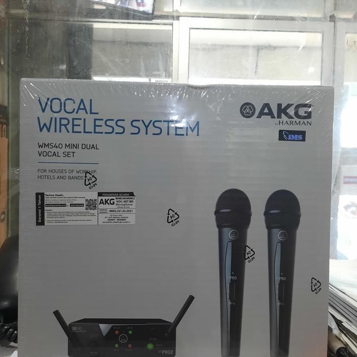 AKG WMS 40 MINI 2/MIC WIRELESS DUAL HANDHELD AKG WMS 40 MINI DUAL ORI