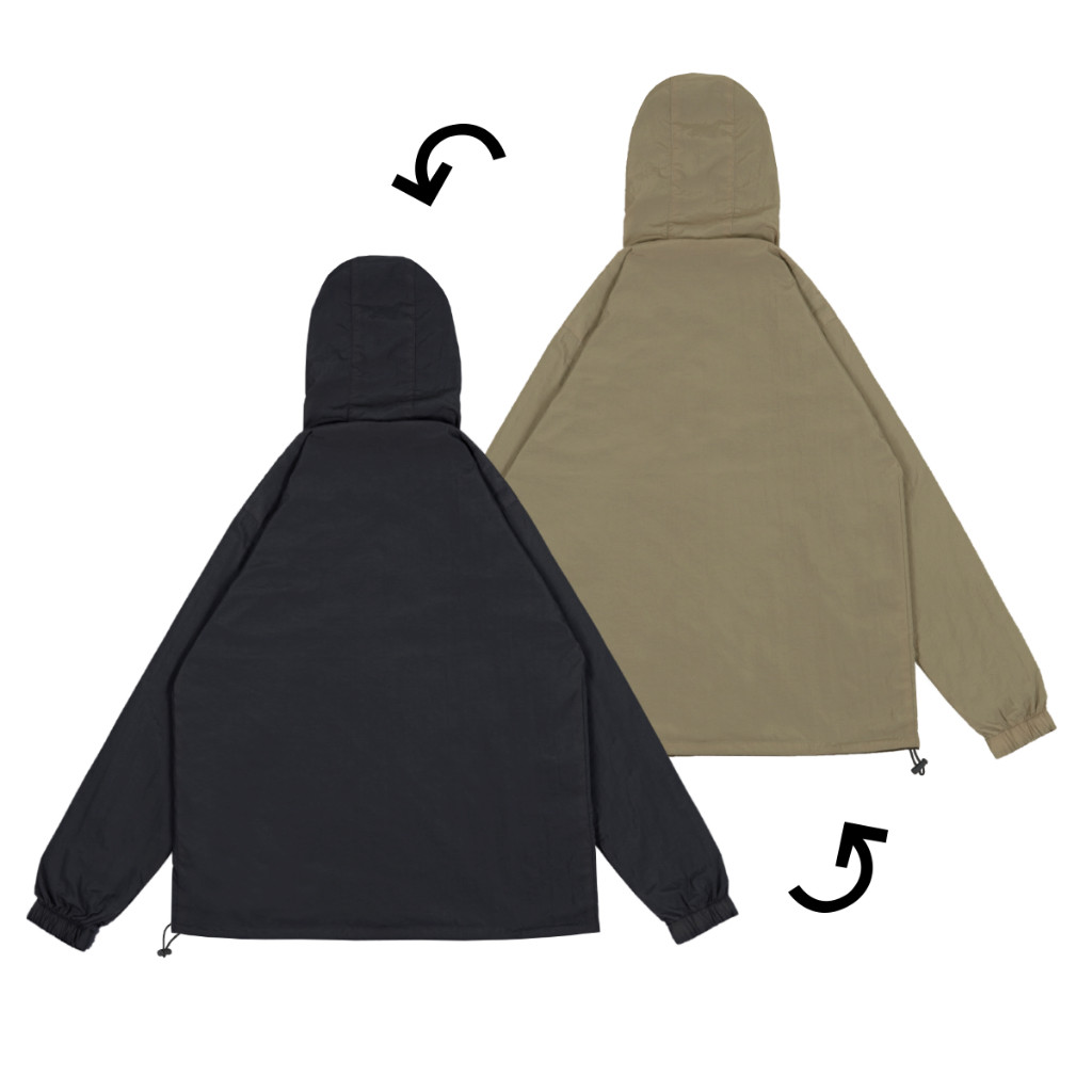 LIM_STORE Dobujack Jacket Reversible Holly Black Saga Cream