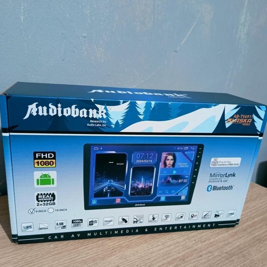 Head Unit 9 Inch Android Audiobank AB-TV6912 Ram 2GB/32GB