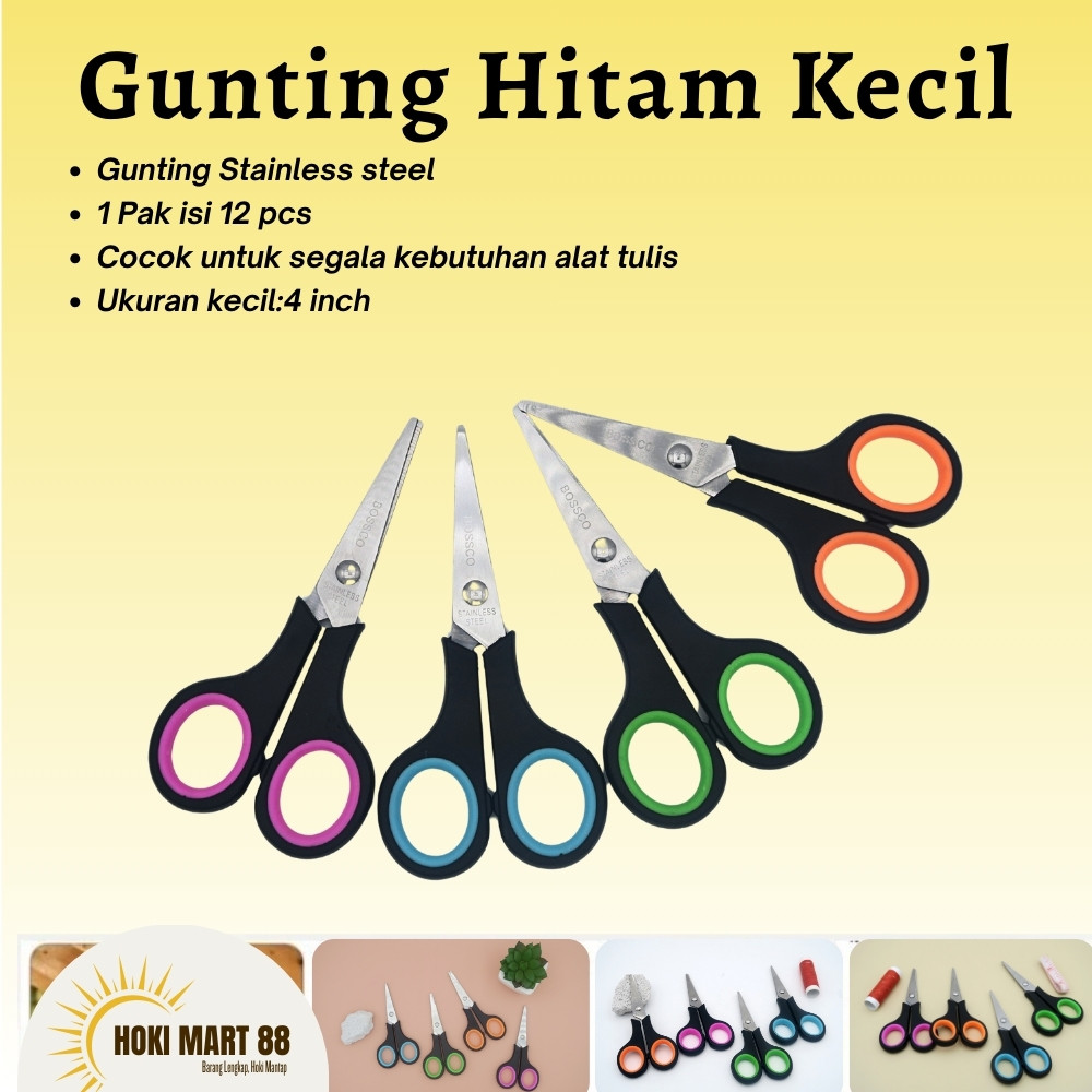 

Gunting Scissors BOSSCO BC-904 4 inch 1 Lembar(12 Pcs)