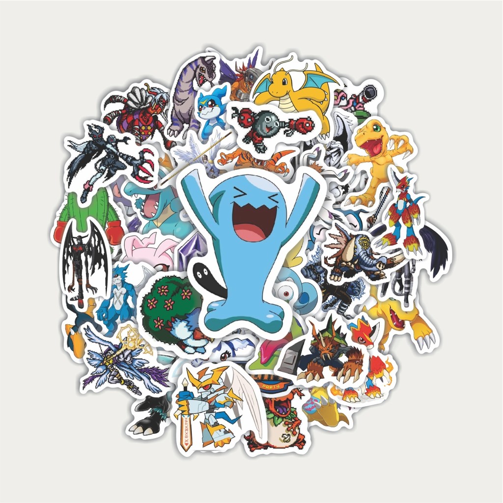

Sticker Pack Stiker Pixel Digimon V73 | Sticker TUMBLR | Stiker LAPTOP KOPER HELM