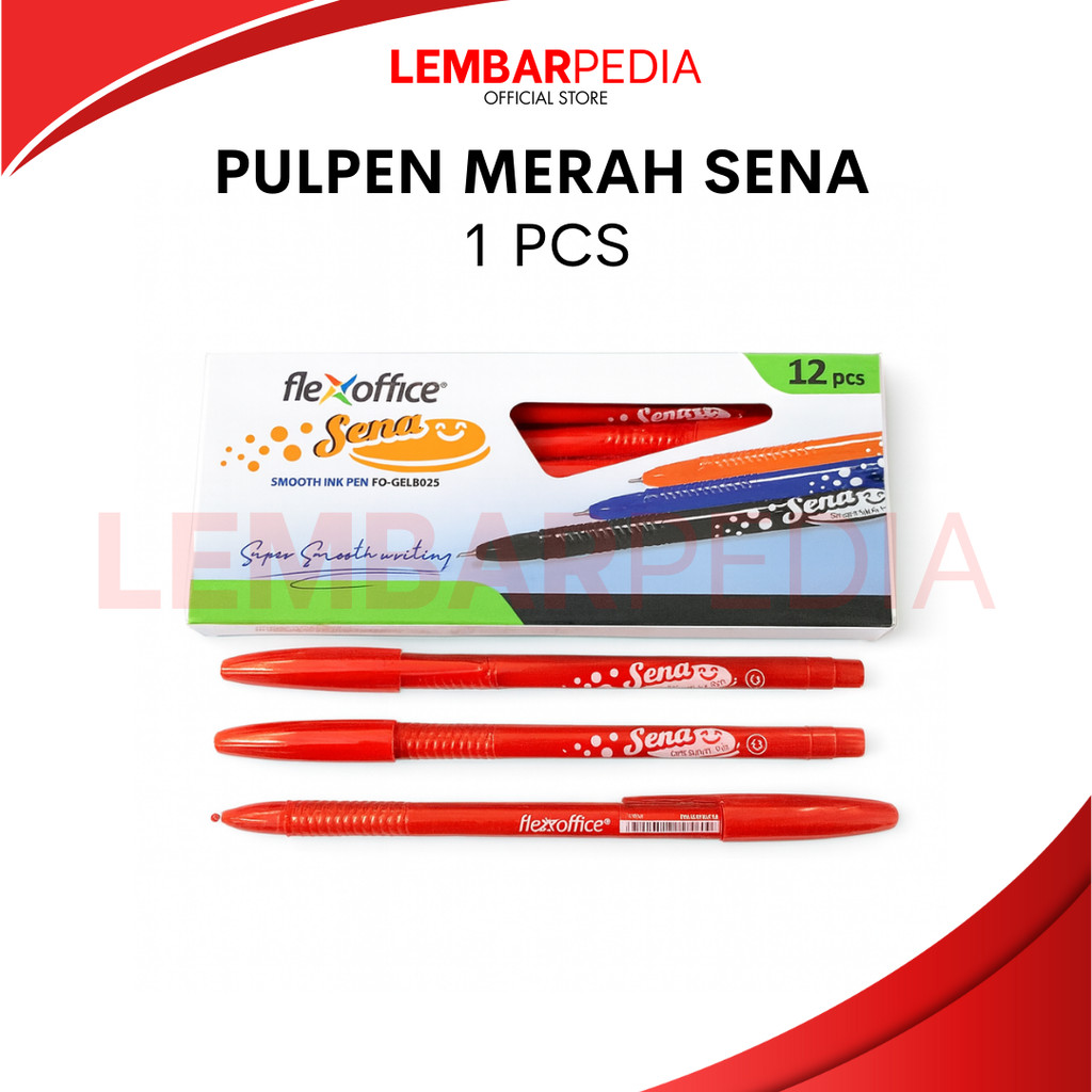 

PULPEN SENA FLEXOFFICE TINTA MERAH| 1 pcs | PER SATUAN
