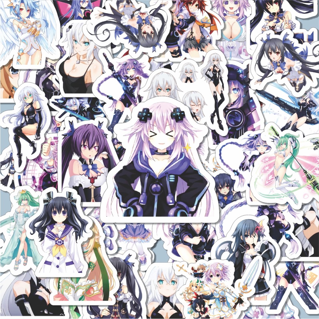 

100PCS Lucu Stiker Game Series Neptunia Universe Karakter Mix 3 Stiker Aesthetic Stiker Anti Air Stikers Berperekat Waterproof sticker decal buat Motor Helm Buku Journal Koper Casing HP Laptop Botol Minum Hadiah anak