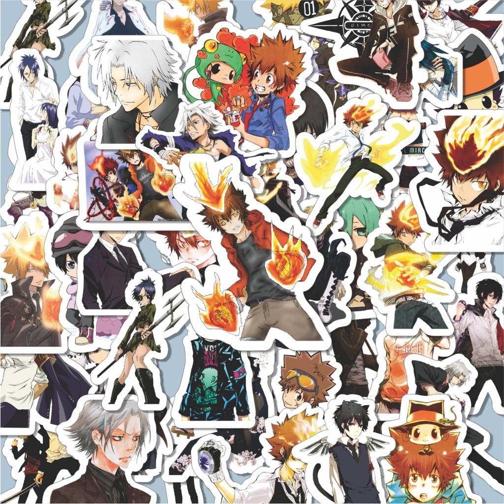 

100PCS Lucu Stiker Anime Series Reborn Karakter Mix 3 Stiker Aesthetic Stiker Anti Air Stikers Berperekat Waterproof sticker decal buat Motor Helm Buku Journal Koper Casing HP Laptop Botol Minum Hadiah anak