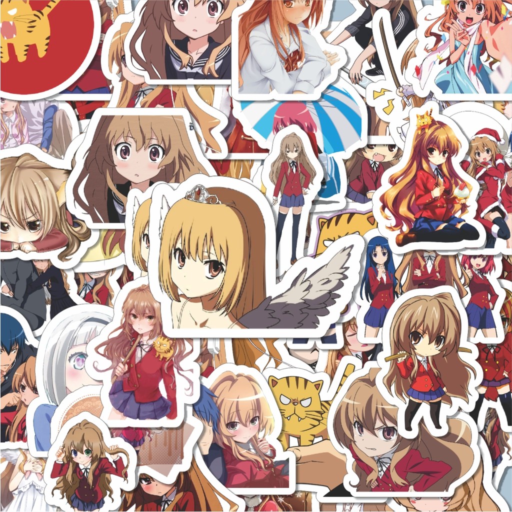

100PCS Lucu Stiker Anime Series Toradora Karakter Mix 1 Stiker Aesthetic Stiker Anti Air Stikers Berperekat Waterproof sticker decal buat Motor Helm Buku Journal Koper Casing HP Laptop Botol Minum Hadiah anak