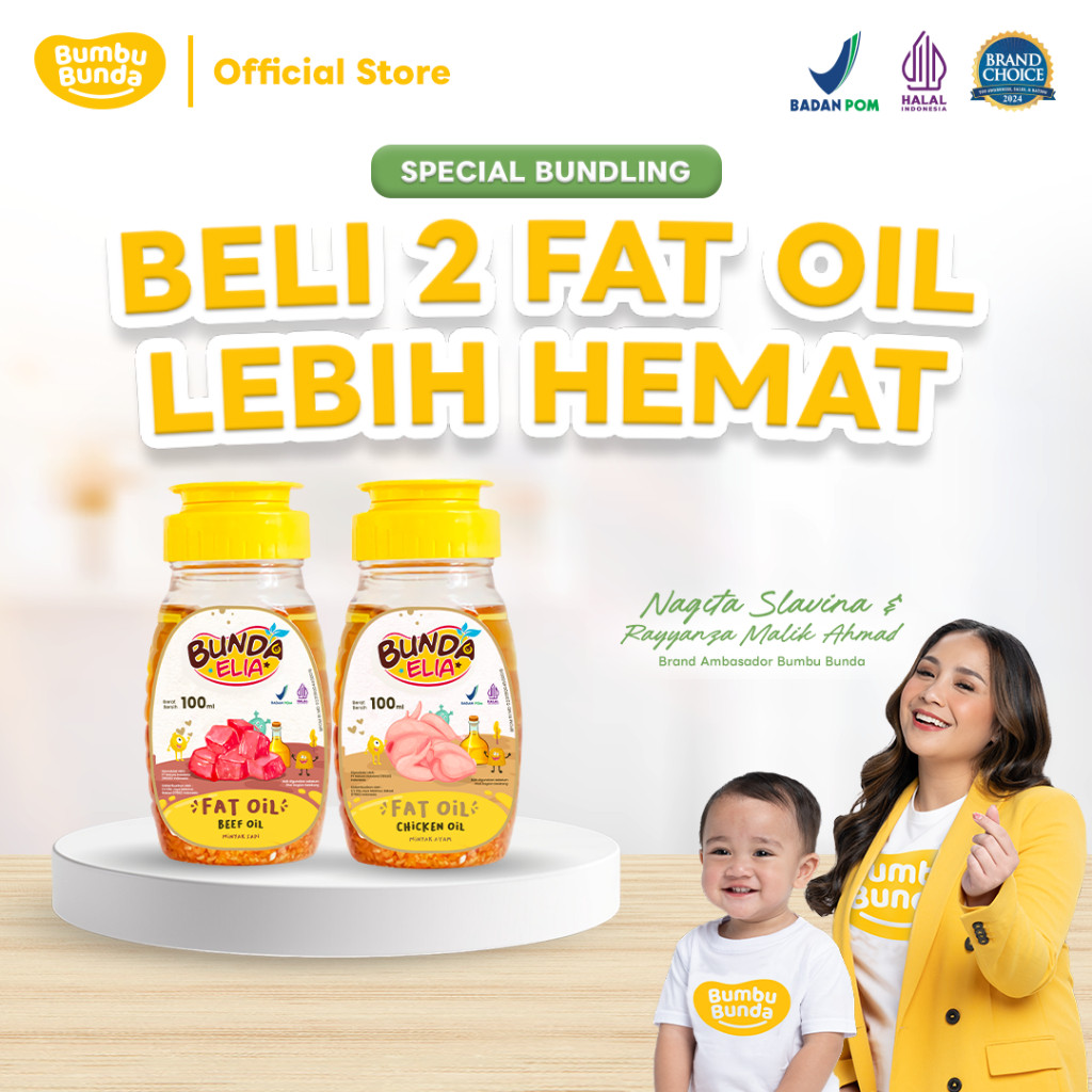 

PROMO Bundling Bumbu Bunda Elia Fat OIL 100ml (2pcs) - Minyak MPASI Chicken/Beef/Salmon Oil | Tinggi Lemak | BB Booster | Tanpa MSG & Tanpa Pengawet | Lemak Bayi / Penambah Berat Badan Anak / Penambah Nafsu Makan Anak / Salmon Oil / Cocok untuk MPASI dan