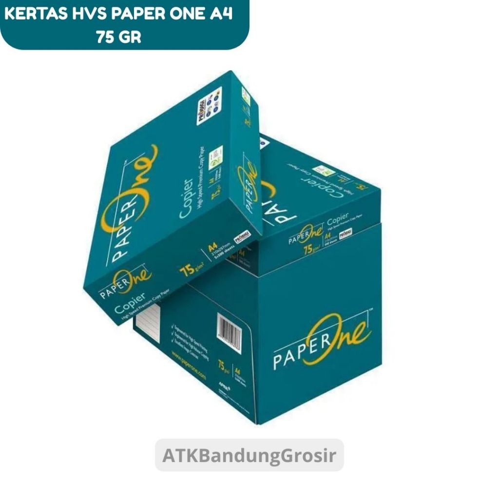 

Kertas HVS Paperone 500 Sheet A4 & F4 Kertas Print Fotokopi 75 & 80 Gram 500 Lembar - 1 RIM- SHESB