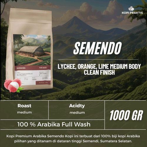 

ROASTED BEANS ARABIKA FULL WASH SEMENDO 1000 GR | 1 KG | BIJI KOPI SANGRAI | Coffee - GILING HALUS