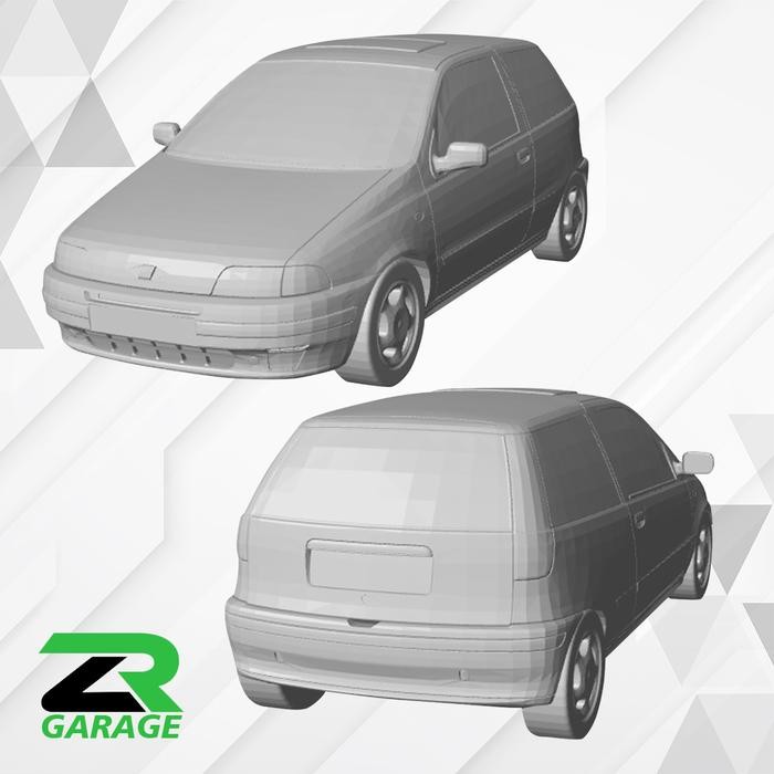 Diecast Fiat Punto Hot wheels Honda Fiat Punto Unpaint Resin