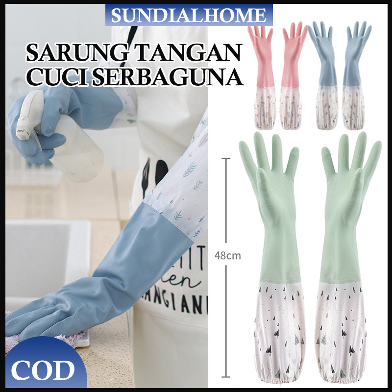 Sarung Tangan Cuci Piring Karet Latex/Sarung Tangan Cuci Piring Anti Air/Sarung Tangan Cuci Serbagun