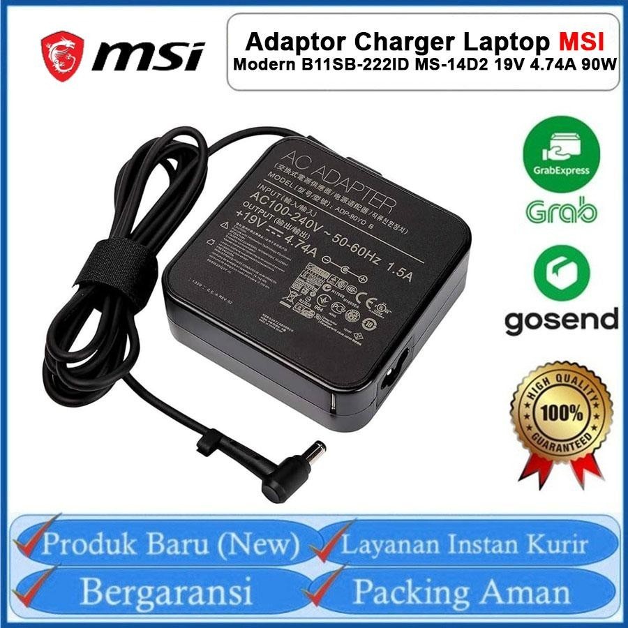 Charger Adaptor MSI Modern 14 B11SB-222ID MS-14D2 19V 4.74A 90W NEW
