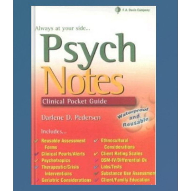 Psych notes: Clinical Pocket Guide