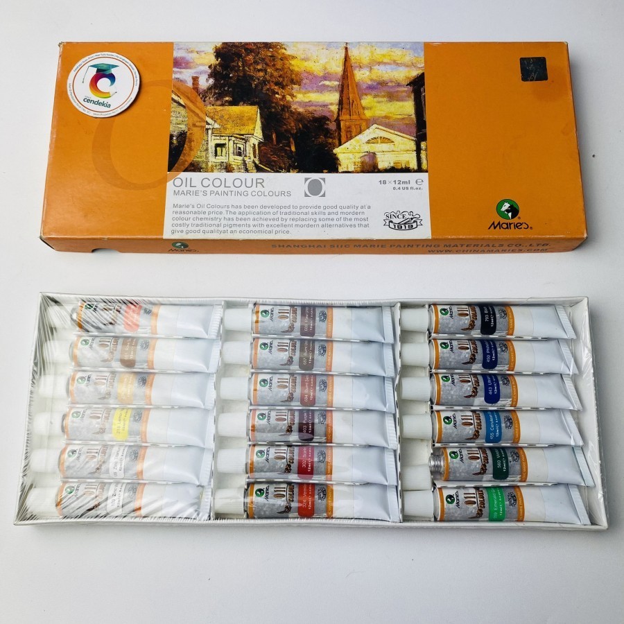 

Cat minyak / Oil Colour Marie's Painting Colours 18 warna x 12ml