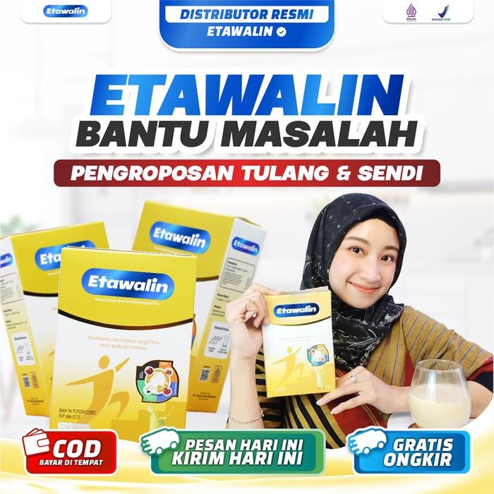 

Best Seller [BIG SALE] ETAWALIN | ASLI & BPOM | ORIGINAL RESMI | Minuman Susu Bubuk Kambing Etawa Dengan Bahan Rempah Pilihan Untuk Tulang & Sendi | Susu Bubuk Dairy Milk - Paket 1 Box