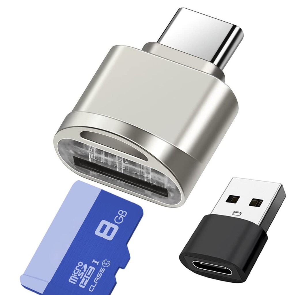 Micro SD Card Reader, USB C to SD Card Reader, TF Memory Card Reader OTG Adapter USB 3.0 Card Reader