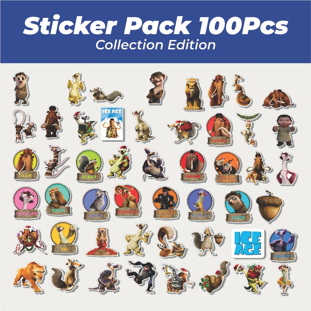 

Hot Stiker Kartun Ice Age Lucu Anti Air Stikers Berperekat Waterproof Sticker Decal Buat Motor Helm Buku Journal Koper Casing HP Laptop Botol Minum