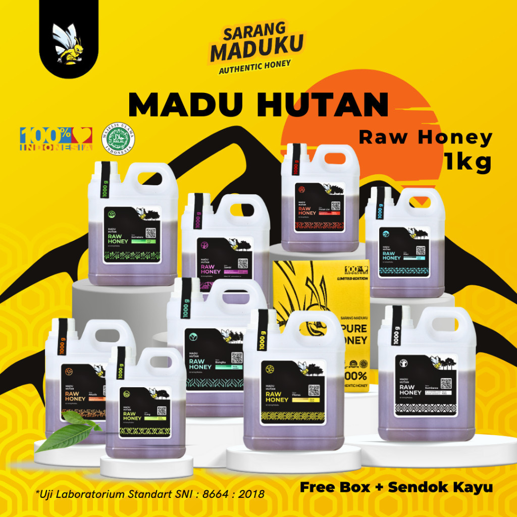 

Sarang Maduku - Madu Asli Madu Hutan Liar 100% Raw Honey 1Kg