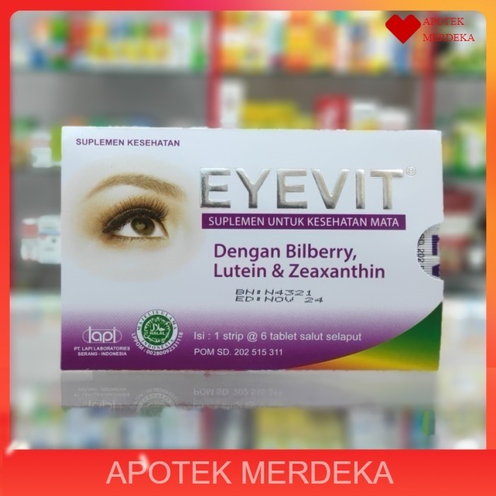 eyevit vitamin mata strip isi 6 tablet / obat mata eye vit