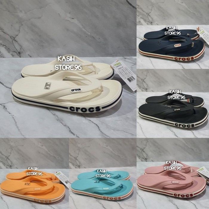 PROMO CROCS sandal / CROCS pria / CROCS Bayaband Flip import - Putih, 37 TERMURAH